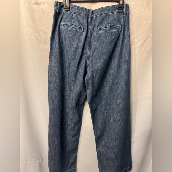J. Crew High Rise, Tapered, Pleated, Wide Leg Jeans size 28 - Picture 14 of 15